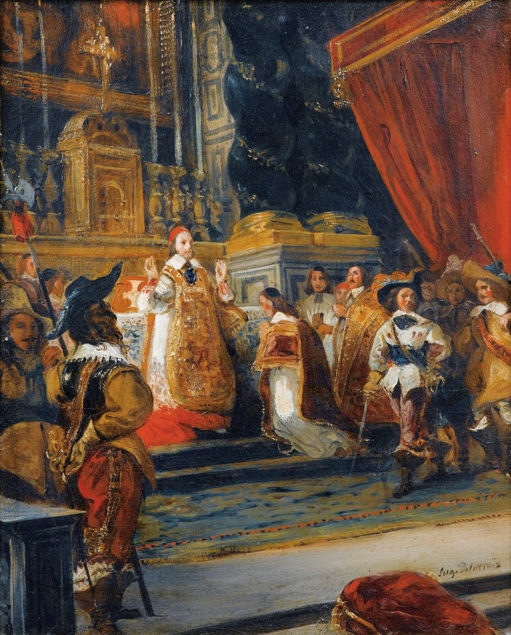 El Cardenal de Richelieu de Ferdinand Victor Eugene Delacroix