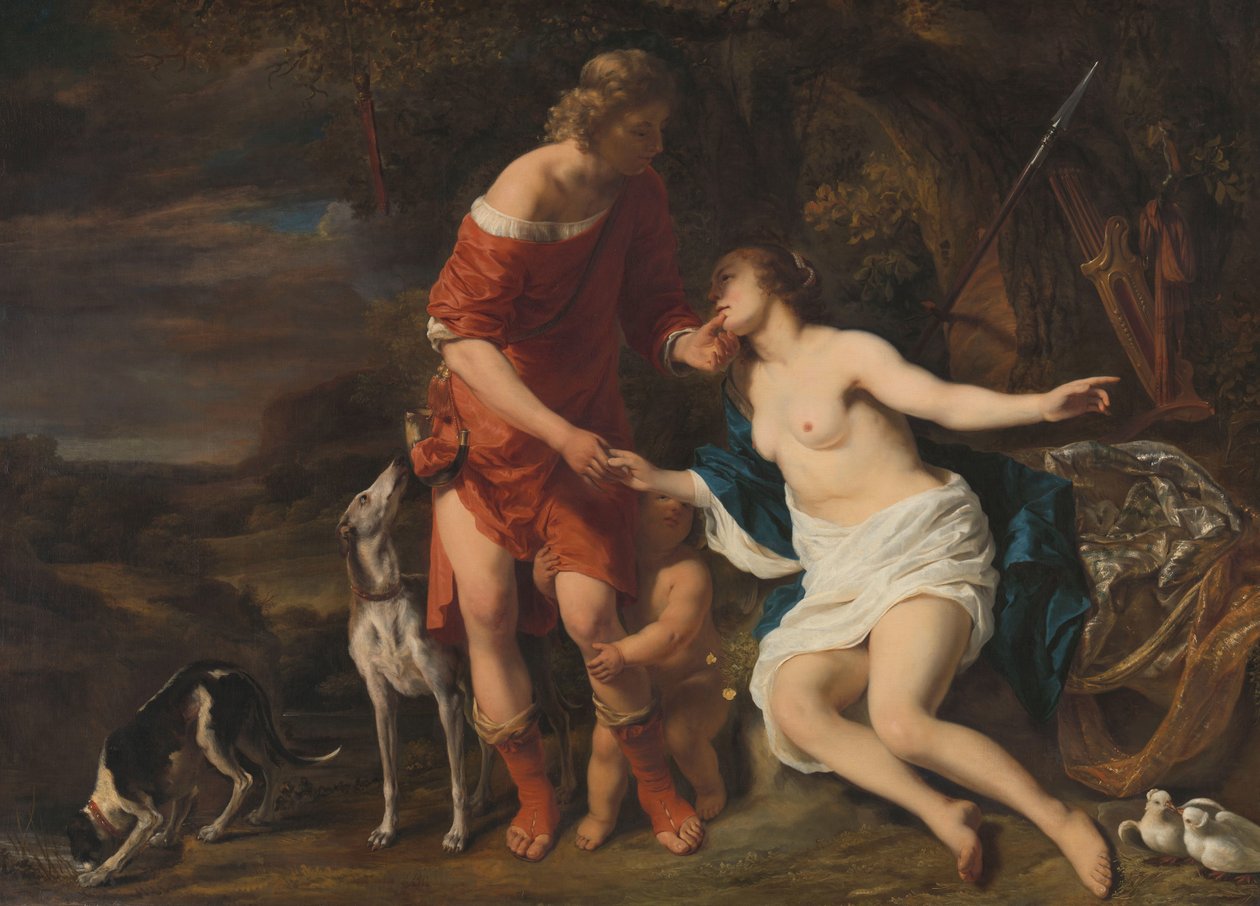 Venus y Adonis de Ferdinand Bol