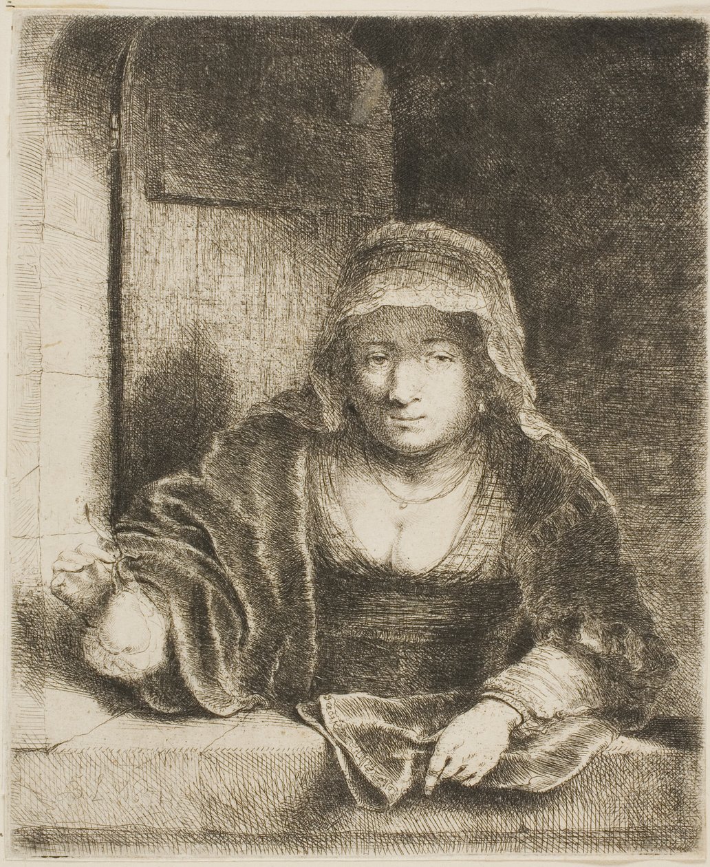 Mujer con la pera de Ferdinand Bol