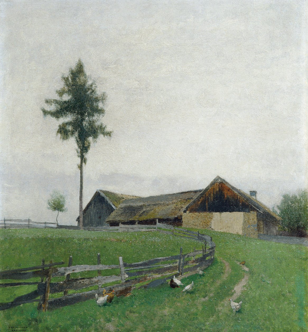 Granja cerca de Zwettl de Ferdinand Brunner