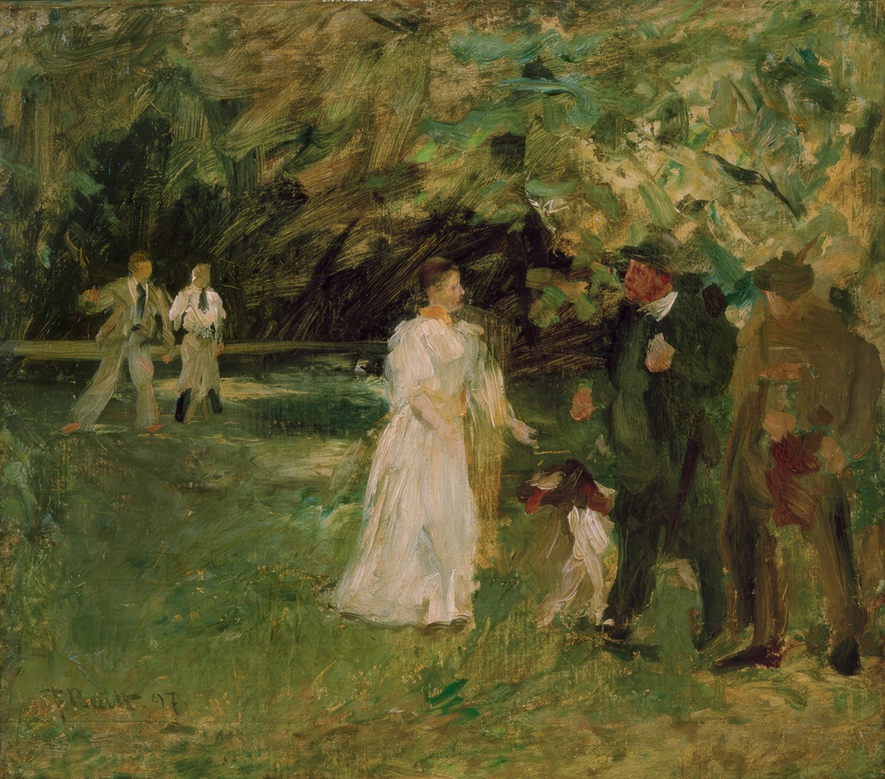 Conversación en el parque de Ferdinand Brutt