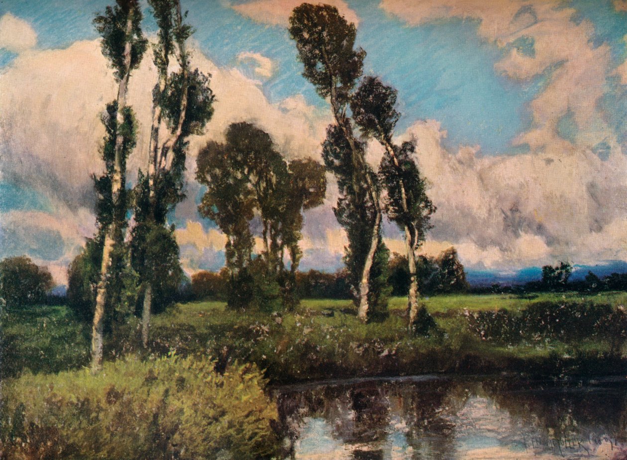 Los álamos, c. 1910 de Ferdinand Engelmuller