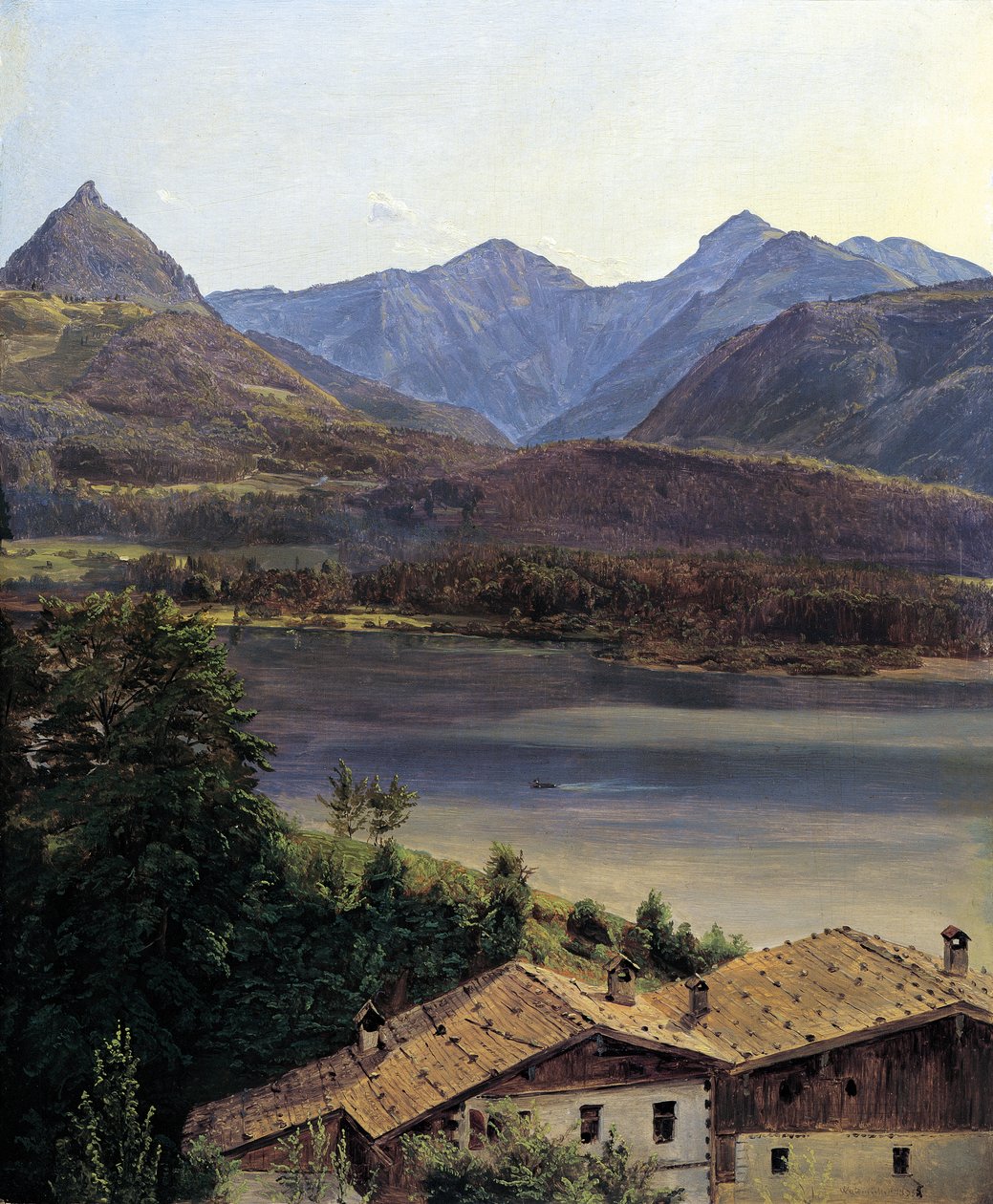 El lago Wolfgang de Ferdinand Georg Waldmuller