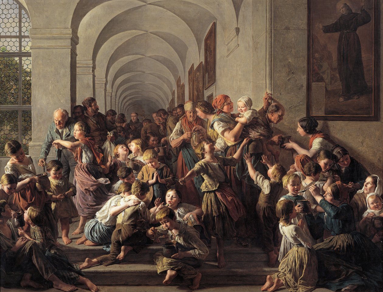 La sopa del monasterio de Ferdinand Georg Waldmuller
