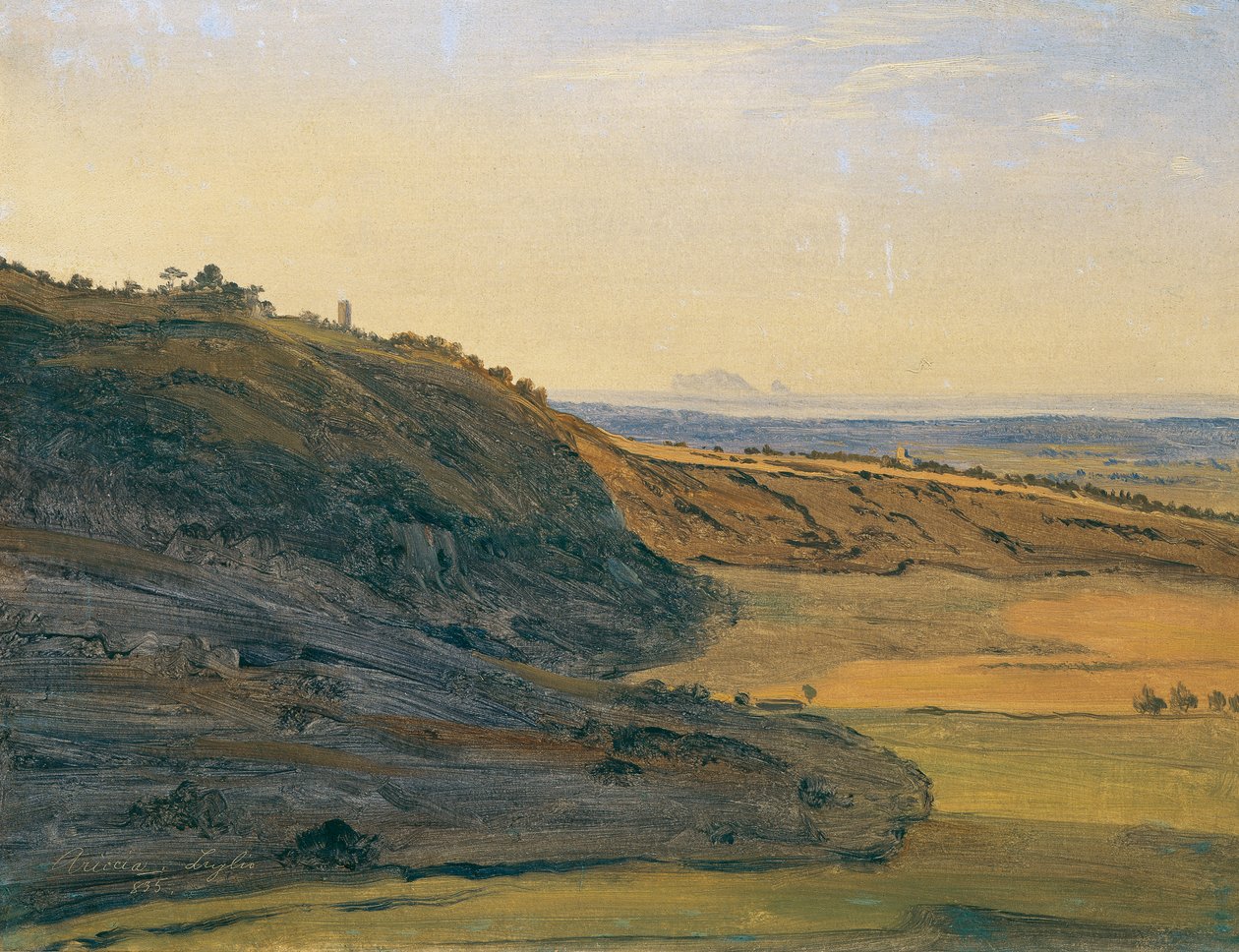 Estudio de paisaje en Ariccia de Ferdinand Georg Waldmuller