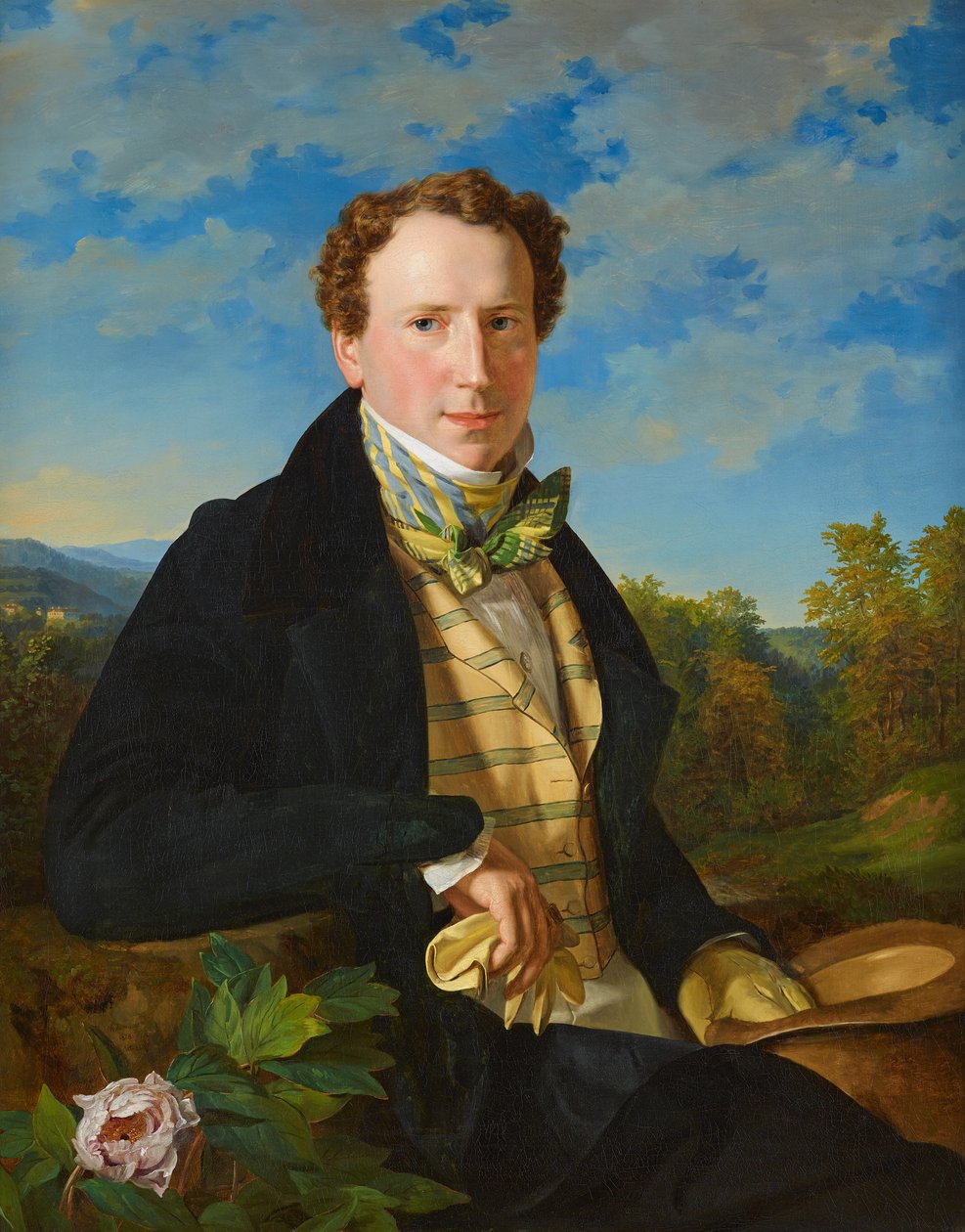Autorretrato, 1828 de Ferdinand Georg Waldmuller