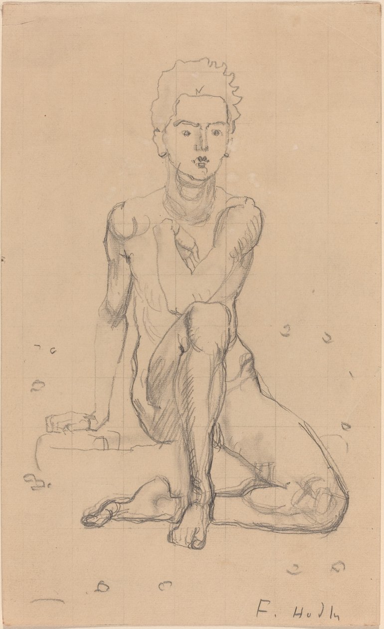 Héctor Posando Desnudo de Ferdinand Hodler