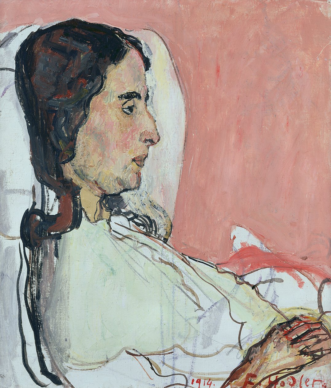 Madame Valentine Gode Darel, enferma, 1914 de Ferdinand Hodler
