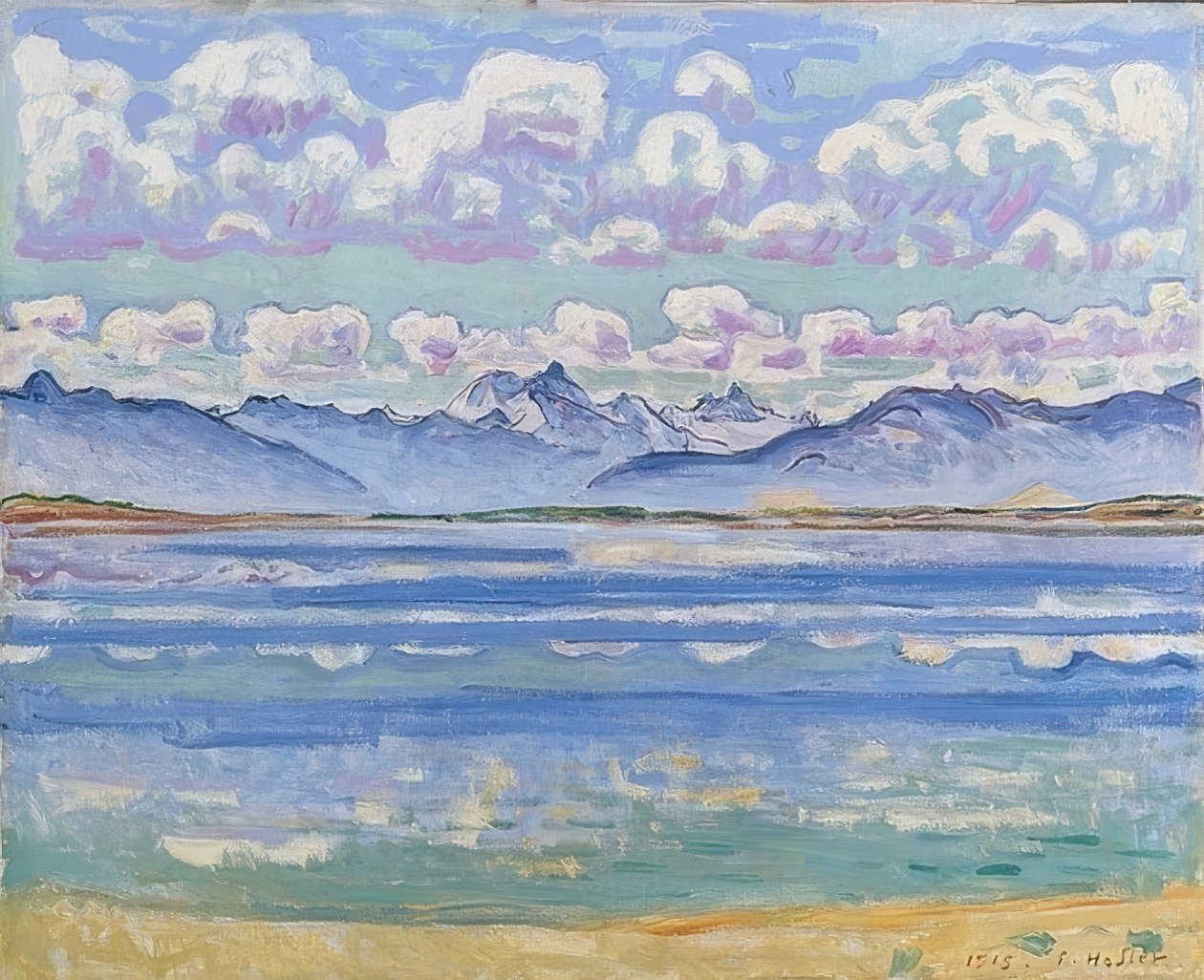 Weisshorn, visto desde Montana. 1915 de Ferdinand Hodler
