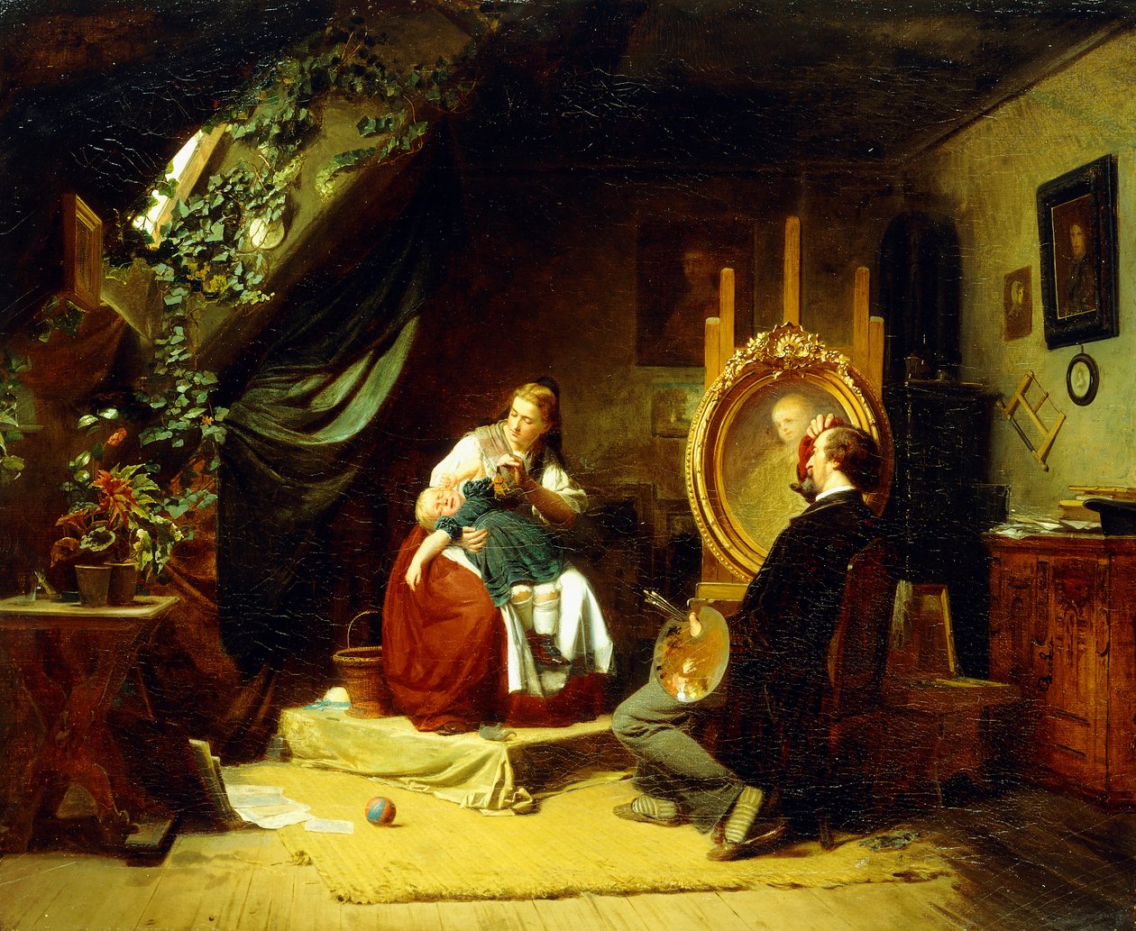 El pequeño inquieto, c.1860-69 de Ferdinand Meyer Wismar