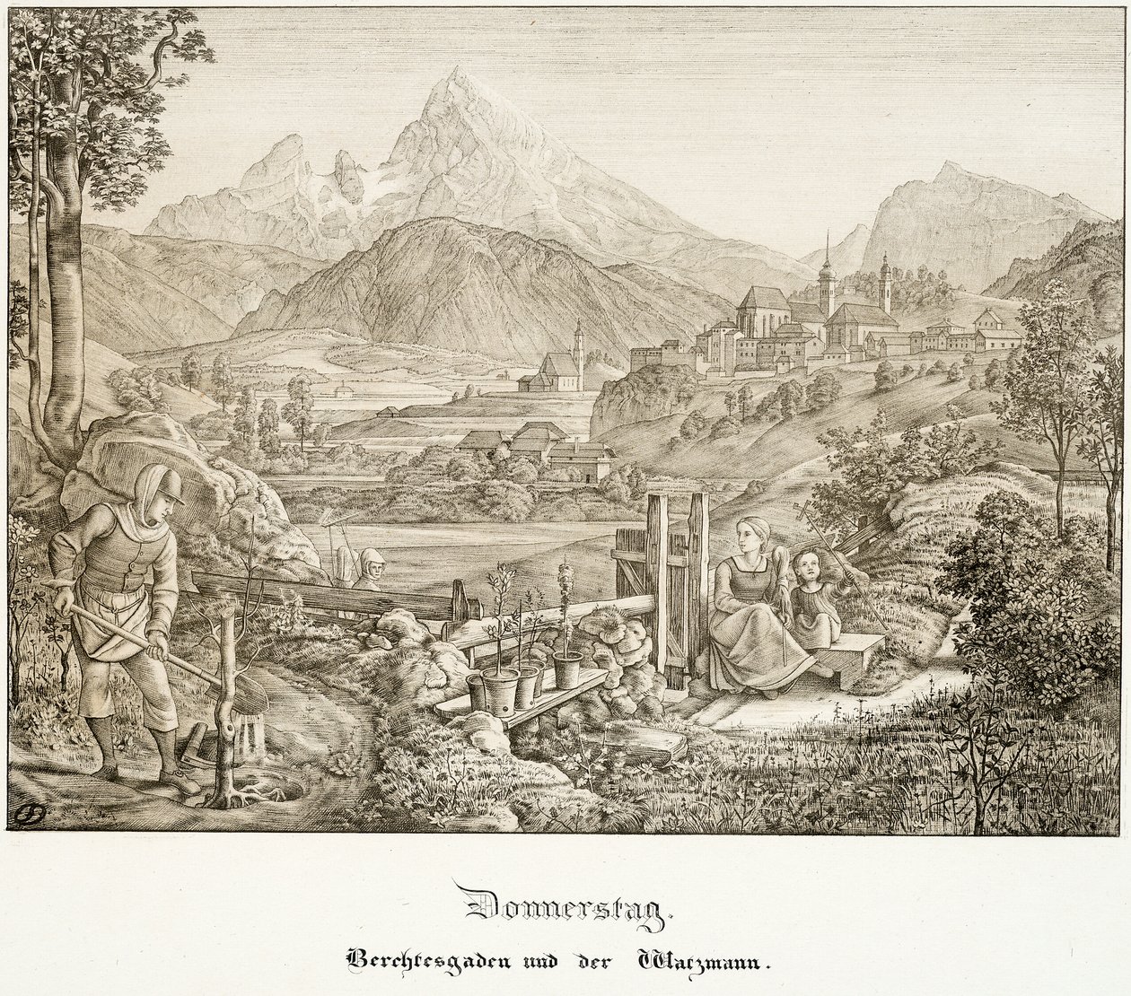 Jueves: Berchtesgaden y el Watzmann de Ferdinand Olivier