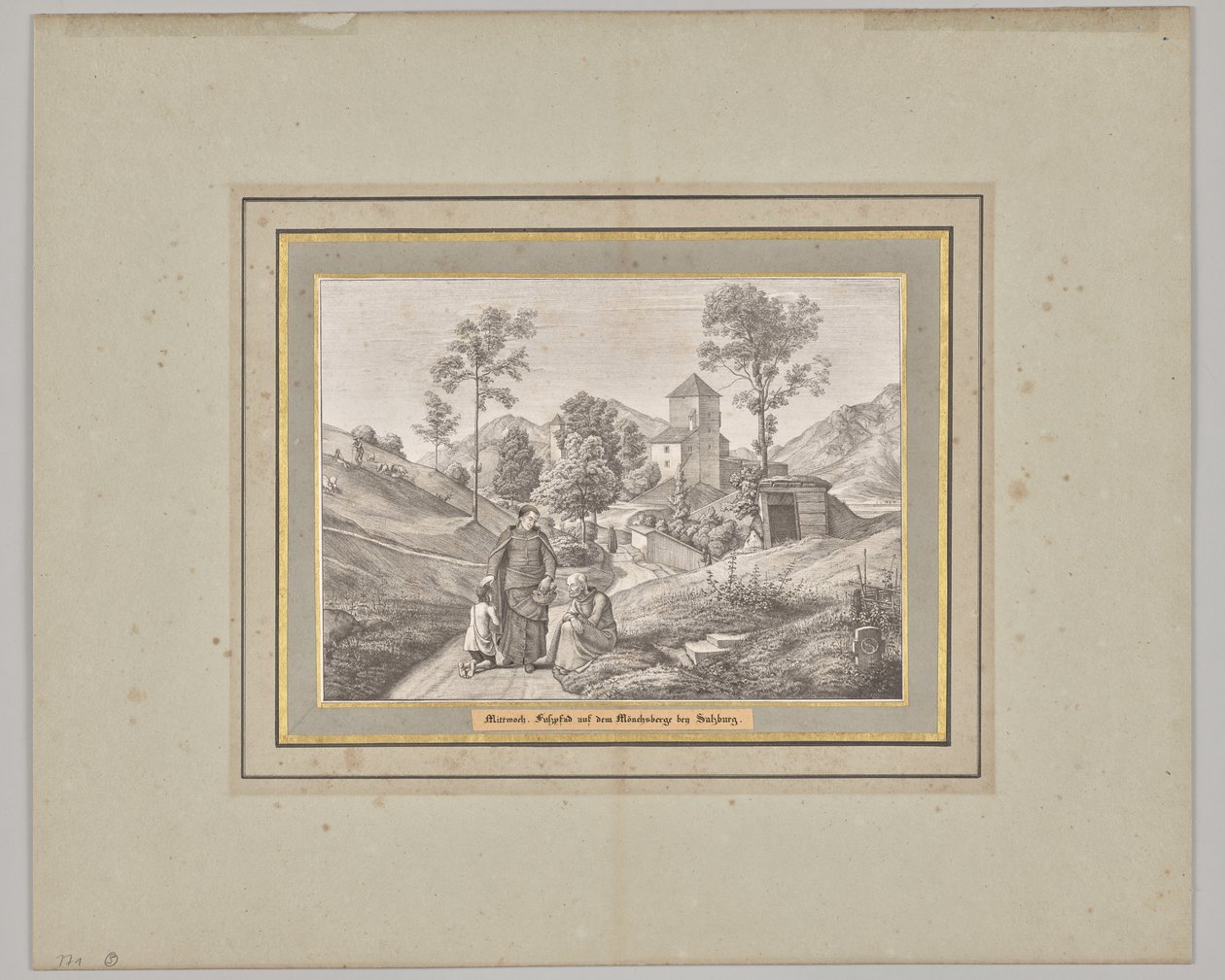 Miércoles. Sendero en el Mönchsberg, cerca de Salzburgo de Ferdinand Olivier