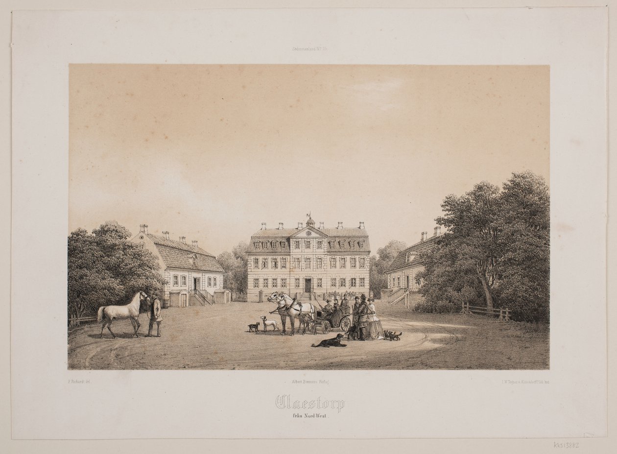 Claestorp desde el noroeste de Ferdinand Richardt