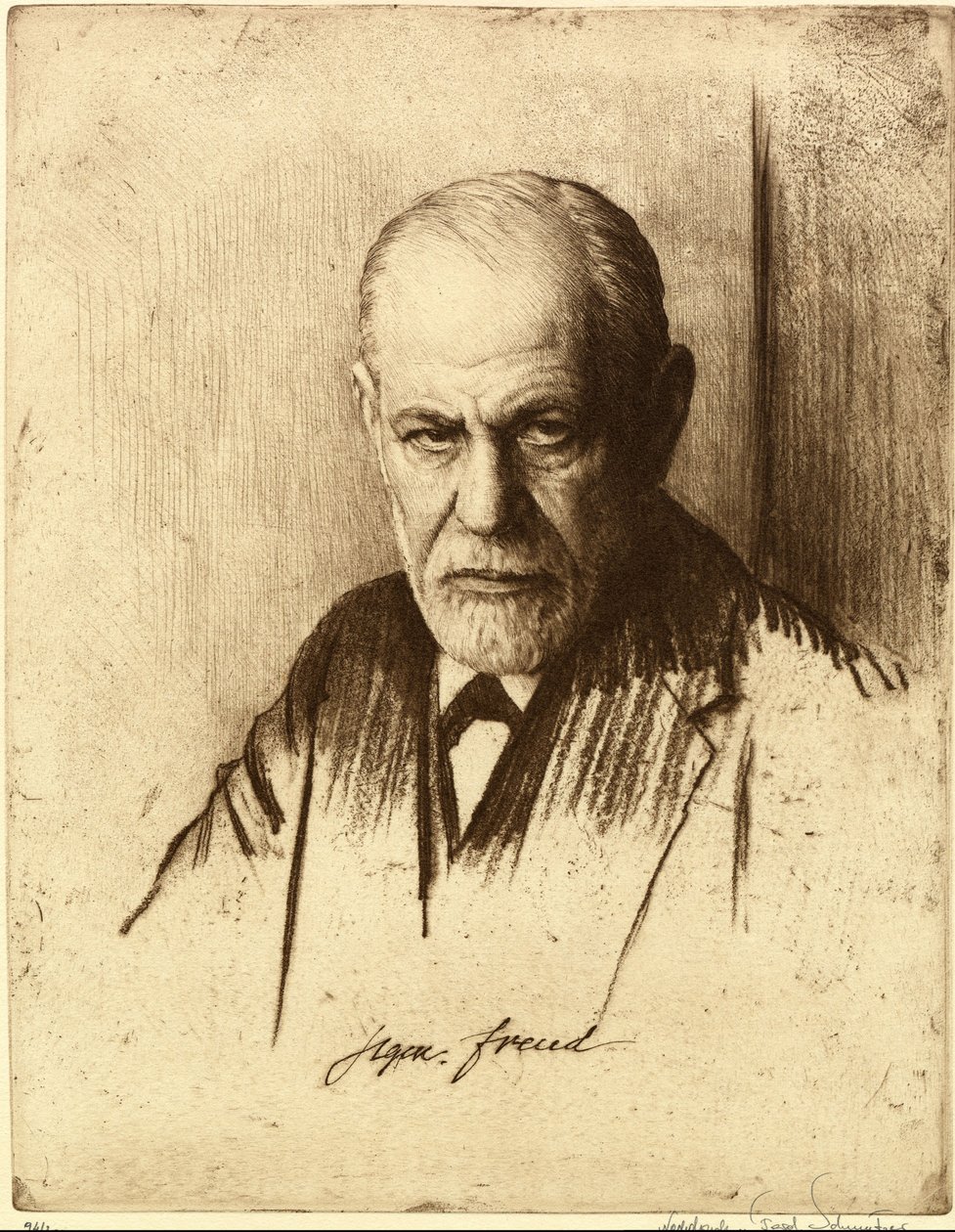 Retrato de Sigmund Freud 1856-1939, 1926 de Ferdinand Schmutzer