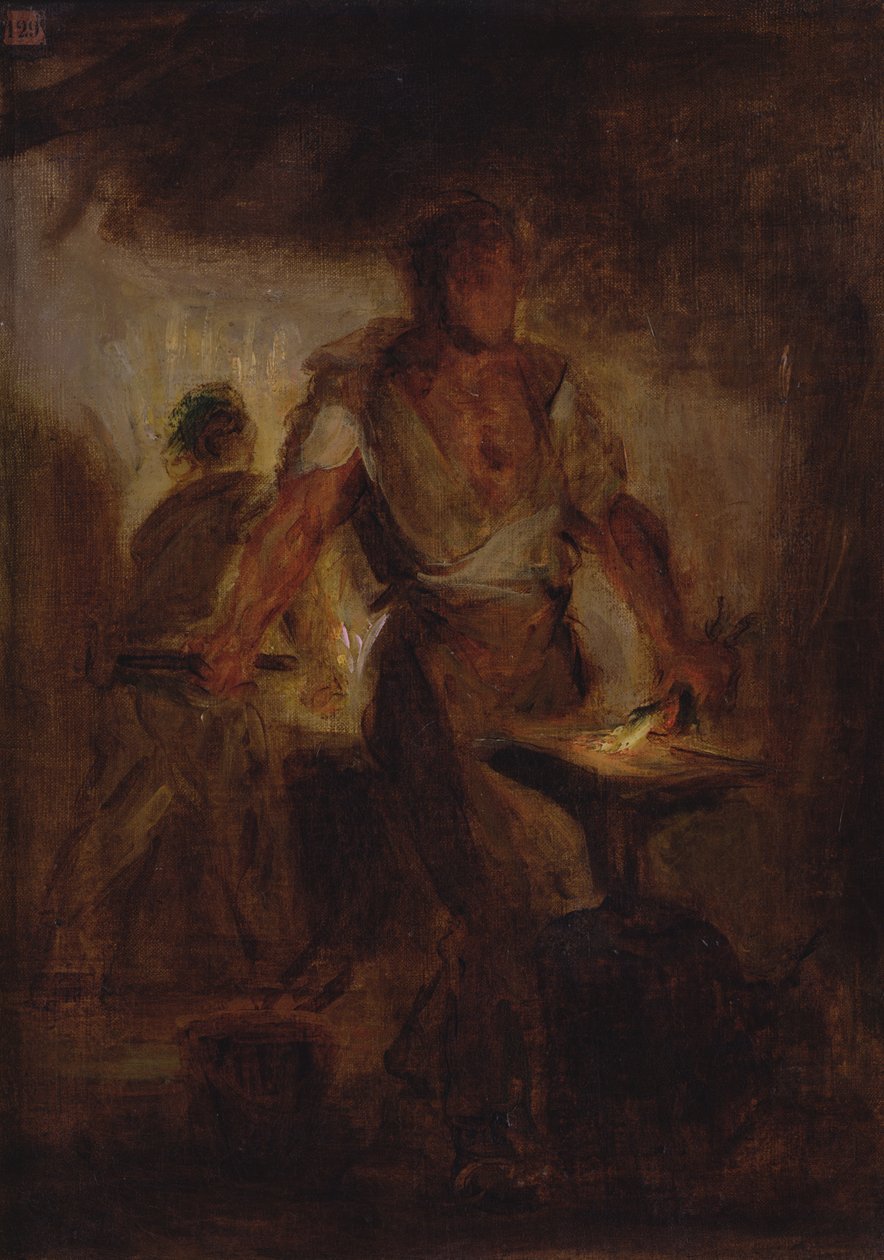 Un herrero de Ferdinand Victor Eugene Delacroix