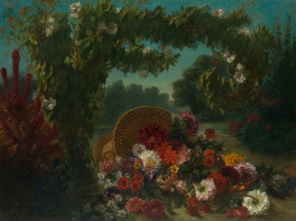 Cesta de flores, 1848-49 de Ferdinand Victor Eugene Delacroix