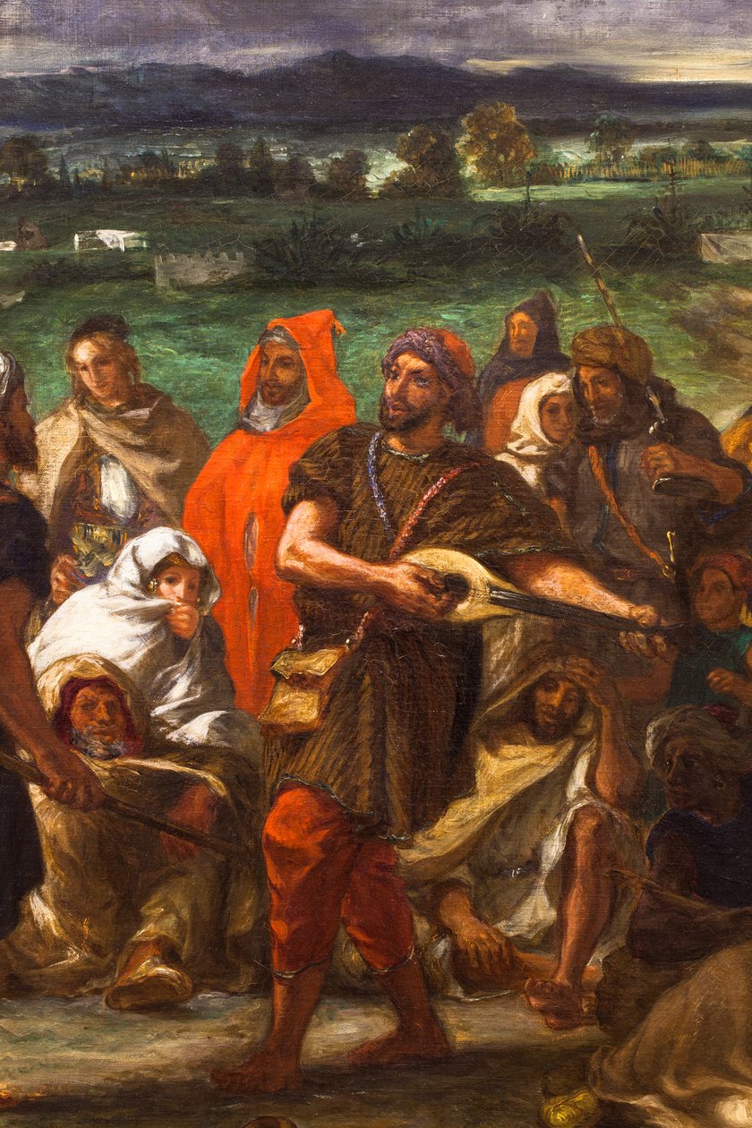 Cómicos o bufones árabes de Ferdinand Victor Eugene Delacroix