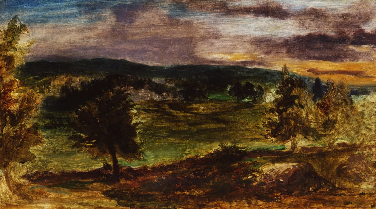 Paisaje en Champrosay de Ferdinand Victor Eugene Delacroix