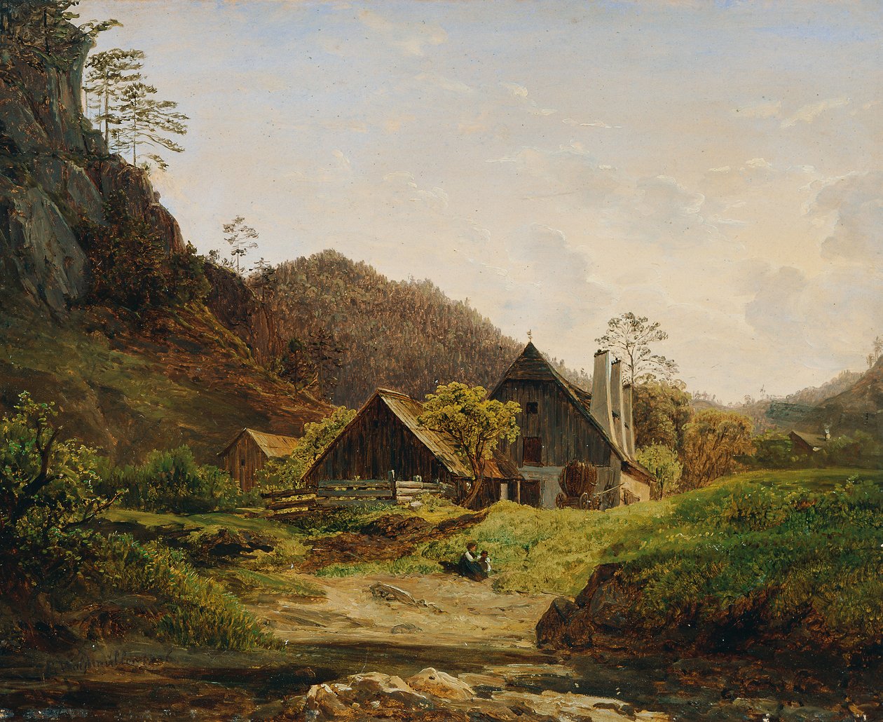 Paisaje con Hammersmiths de Ferdinand Waldmüller