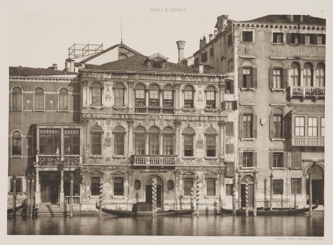Palacio Grimani, Gran Canal, 1891 de Ferdinando Ongania