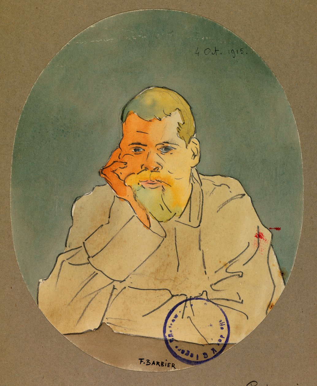 Retrato de un prisionero ruso, Gustrow de Fernand Barbier