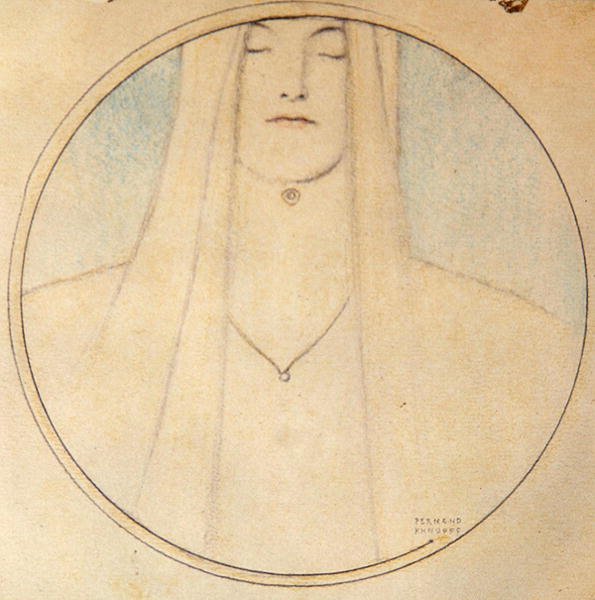 Cabeza de una mujer de Fernand Khnopff