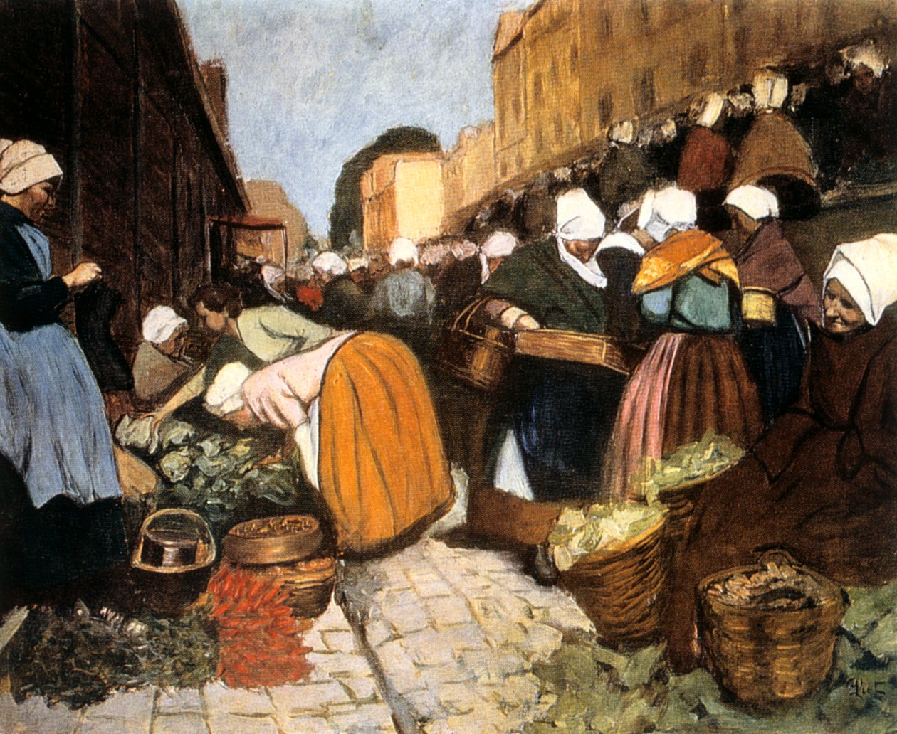 Mercado en Brest, 1899 de Fernand Piet