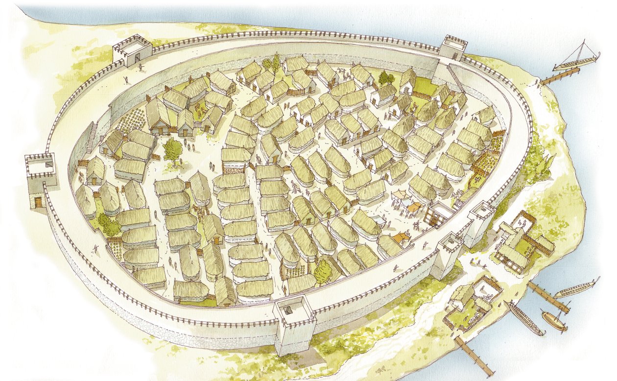 Grecia. Polis (ciudad) Siglo VIII. Reconstrucción de Fernando Aznar Cenamor