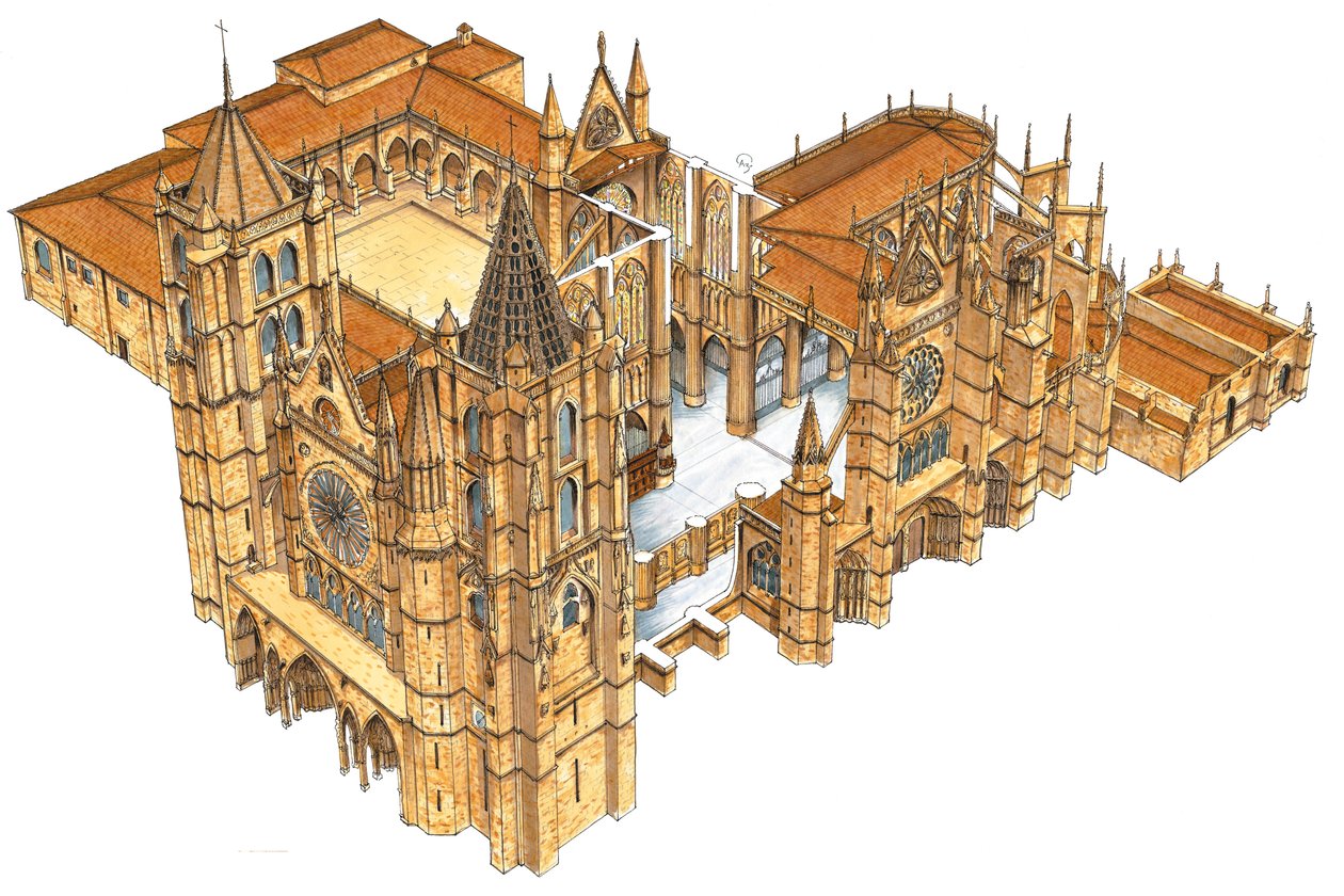 Catedral de León, España de Fernando Aznar Cenamor