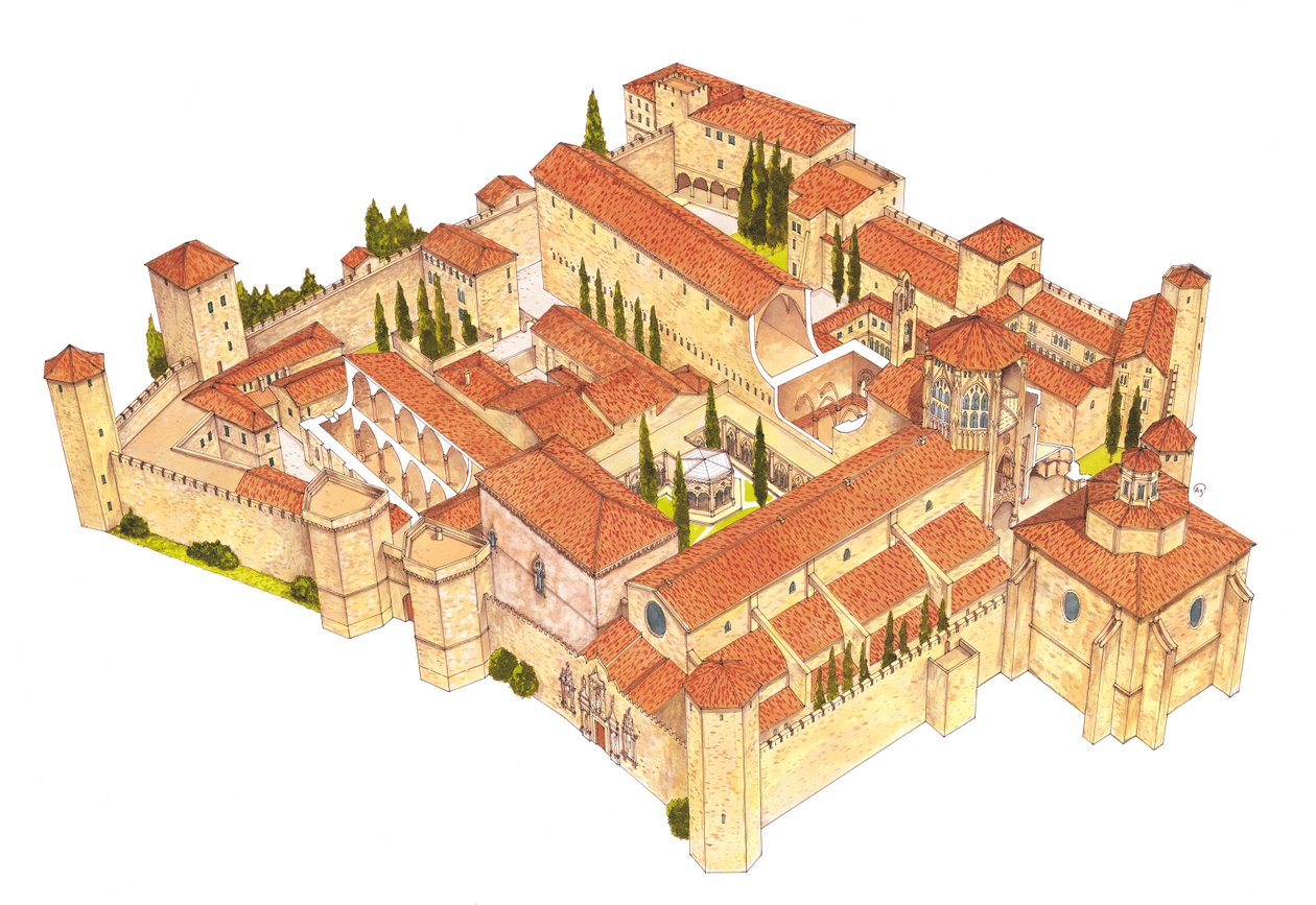 Monasterio de Poblet. Cataluña, España de Fernando Aznar Cenamor