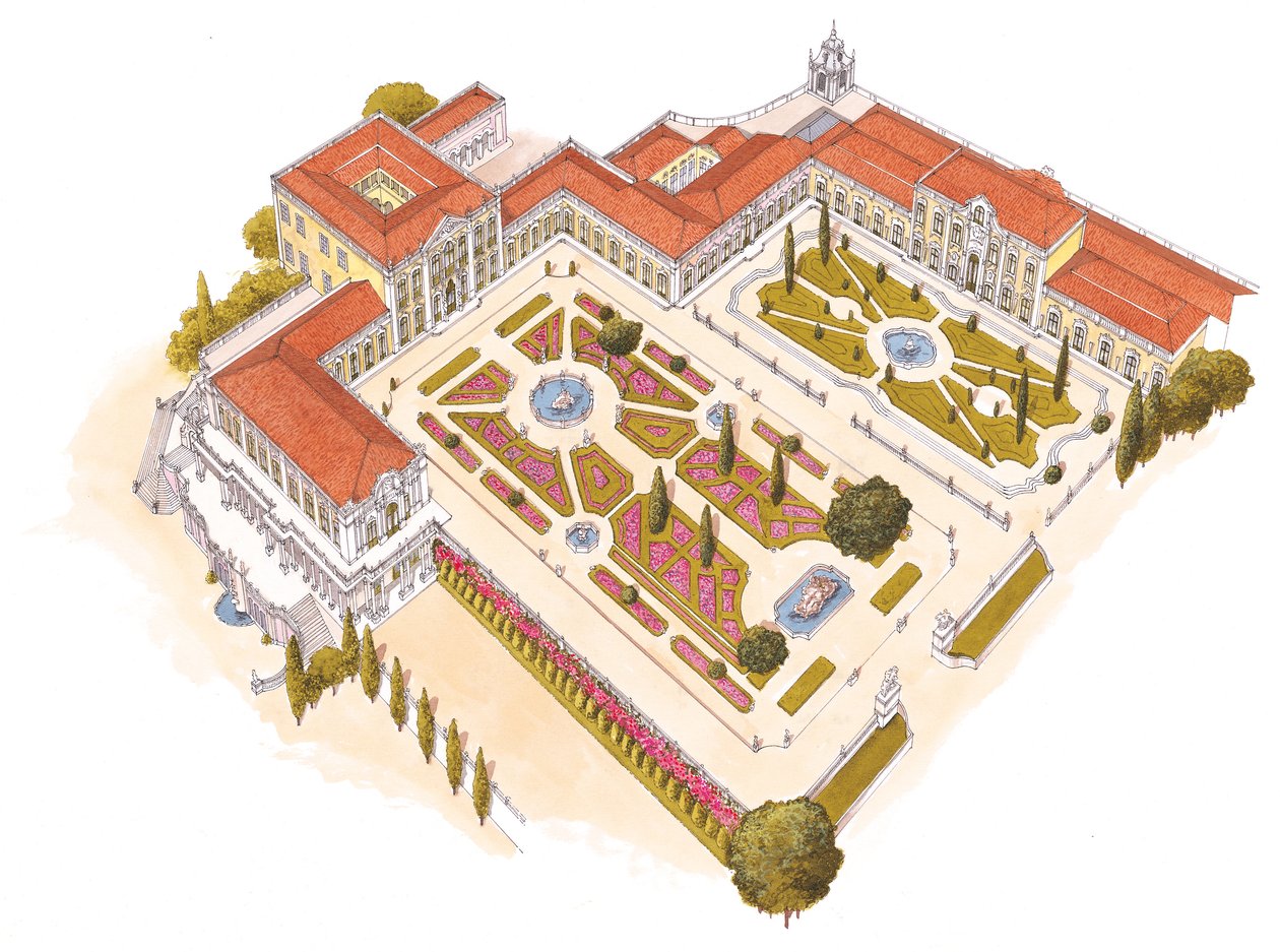 Palacio Nacional de Queluz. Lisboa, Portugal de Fernando Aznar Cenamor