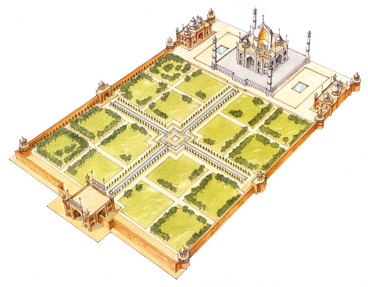 Taj Mahal. Adra, India. Tumba y jardines de Fernando Aznar Cenamor