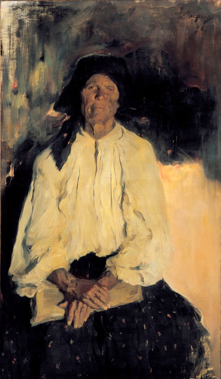 Retrato de una anciana de Filipp Andreevich Maliavin