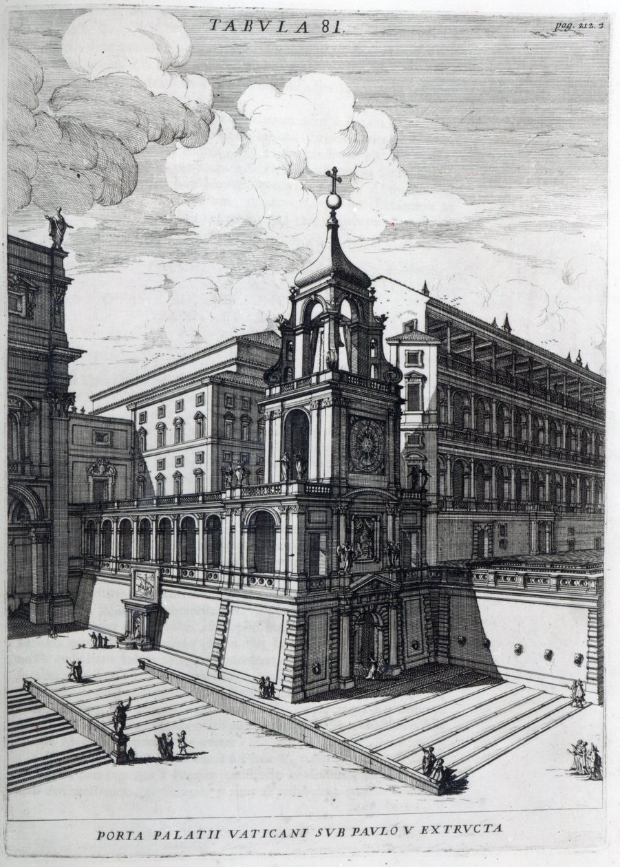 Una puerta de entrada al Vaticano, 1696 de Filippo Bonanni