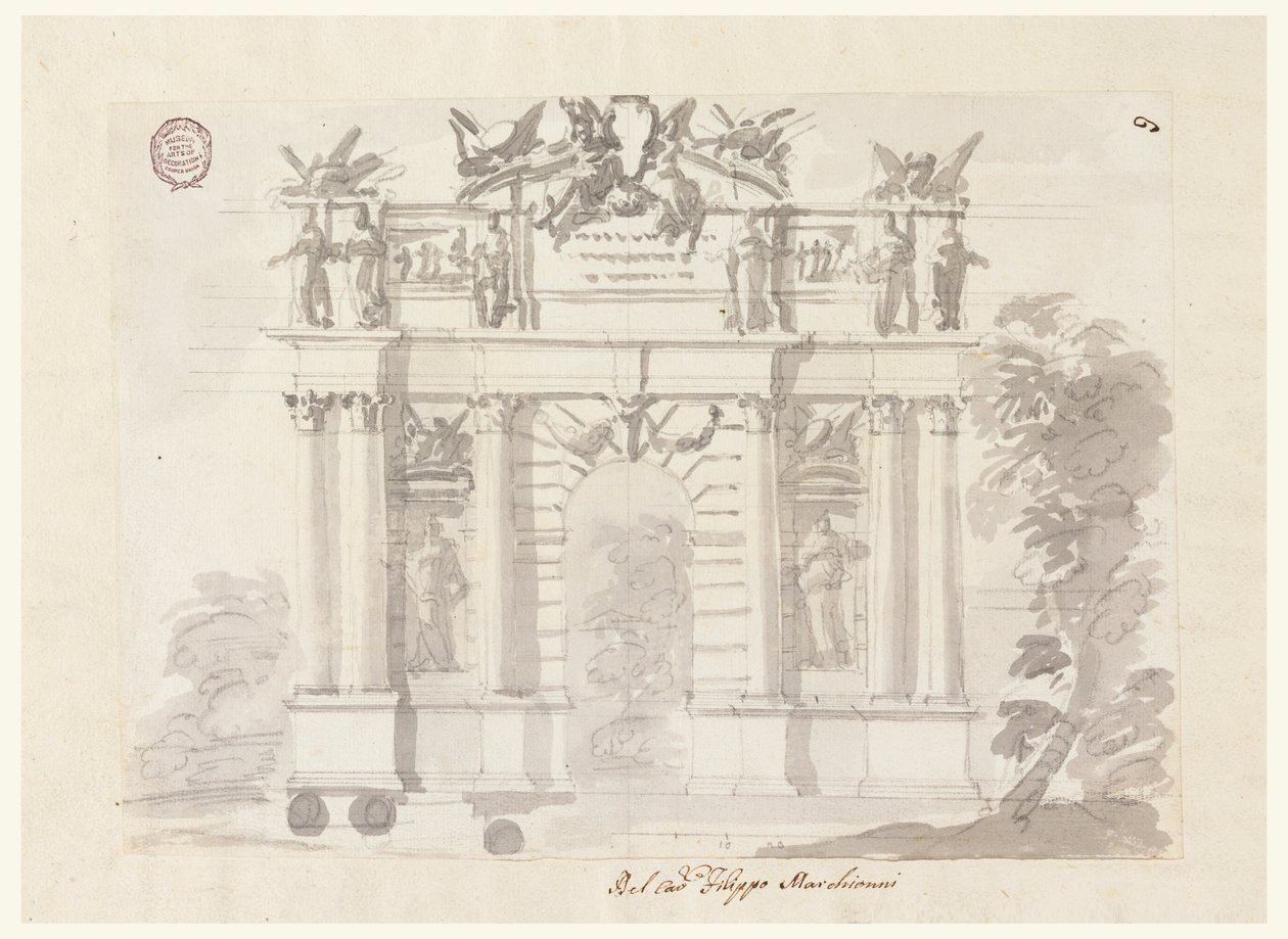 Puerta en un Muro de Jardín de Filippo Marchionni
