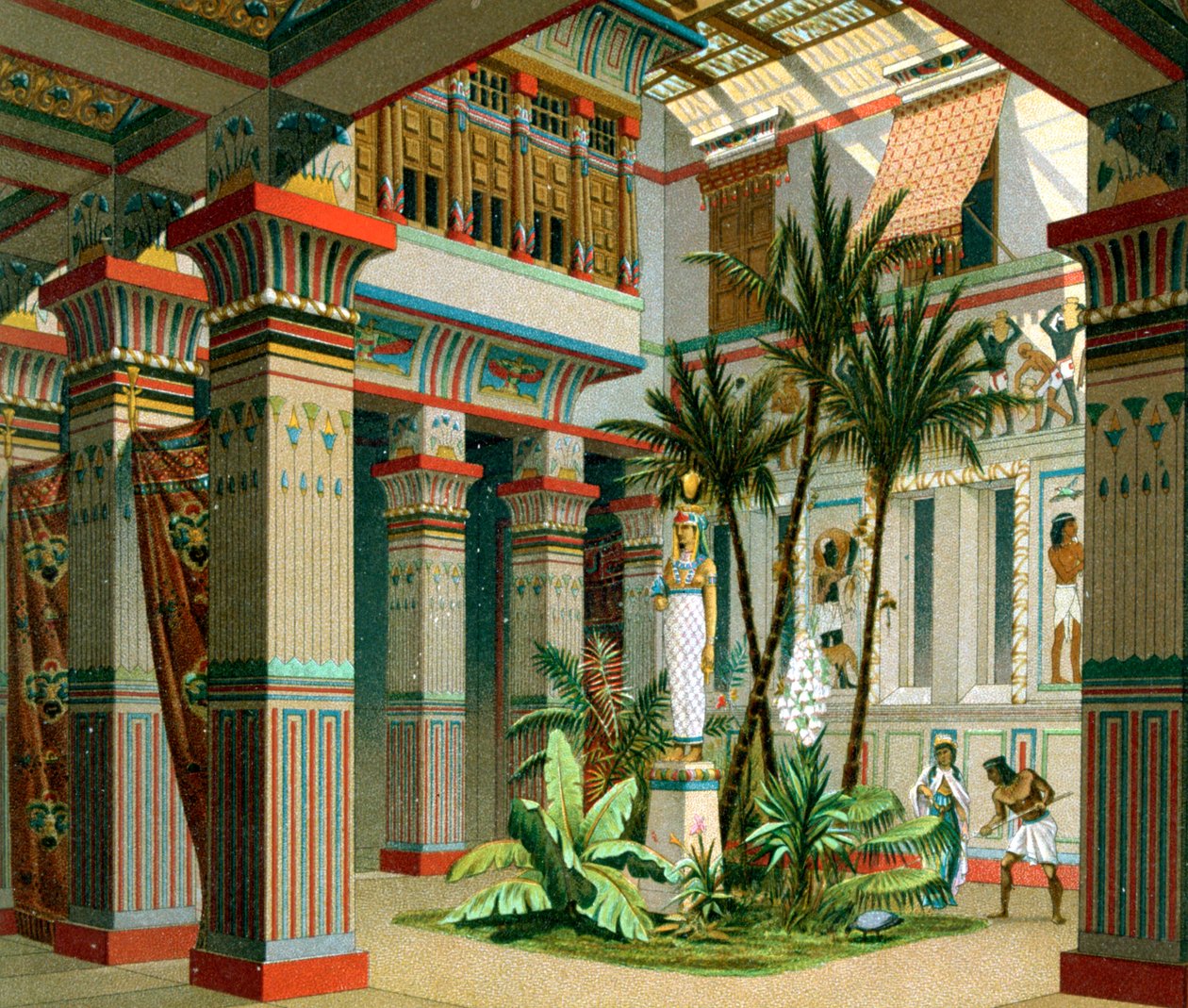 Interior de un palacio egipcio antiguo de Firmin Didot