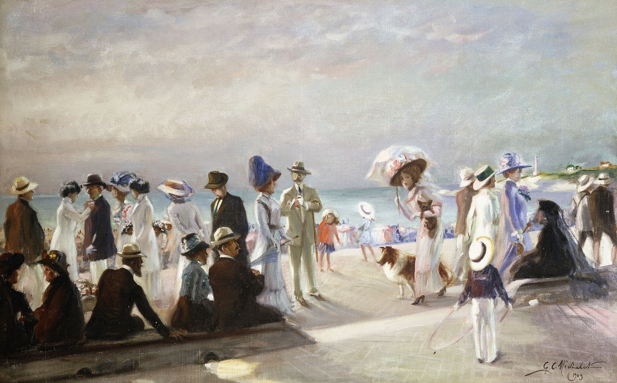 Escena de playa; Scene de Plage de Firmin Marcelin Michelet