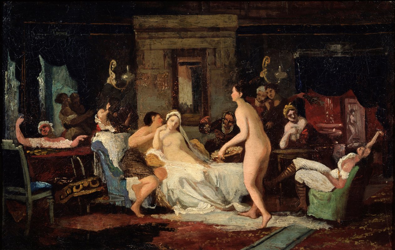 Fiesta de víspera de boda en un baño, 1885 de Firs Sergeevich Zhuravlev