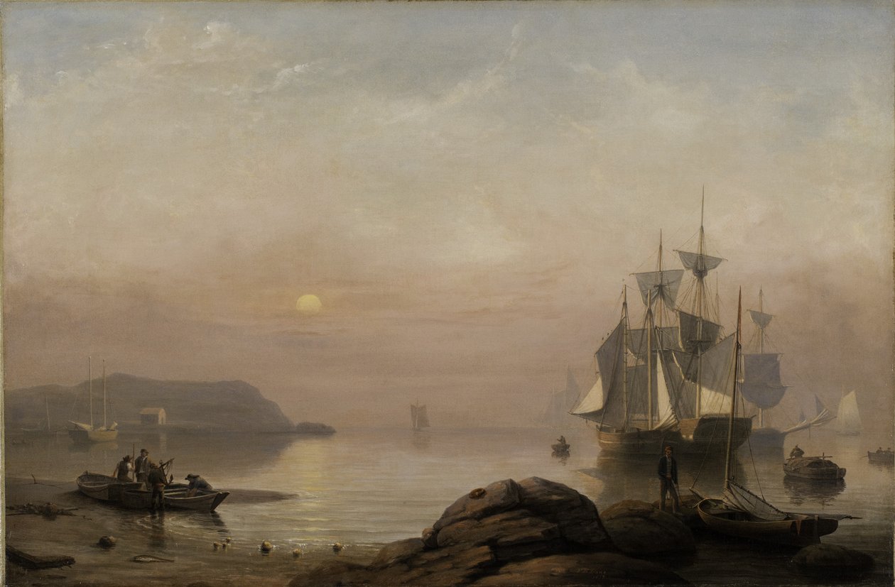 Amanecer a través de la niebla, 1852 de Fitz Henry Lane