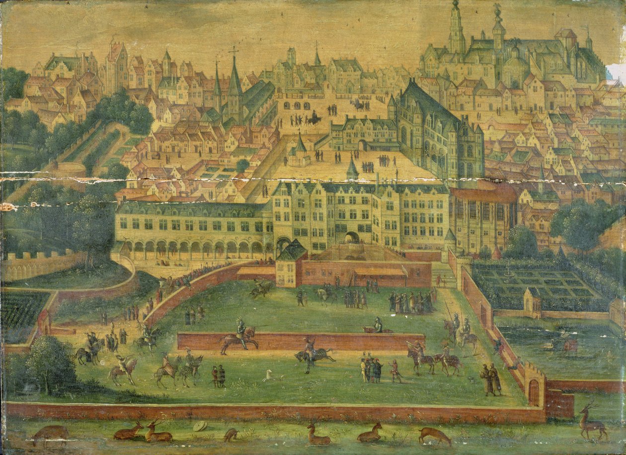 Vista del Palacio Real, Bruselas de Flemish School