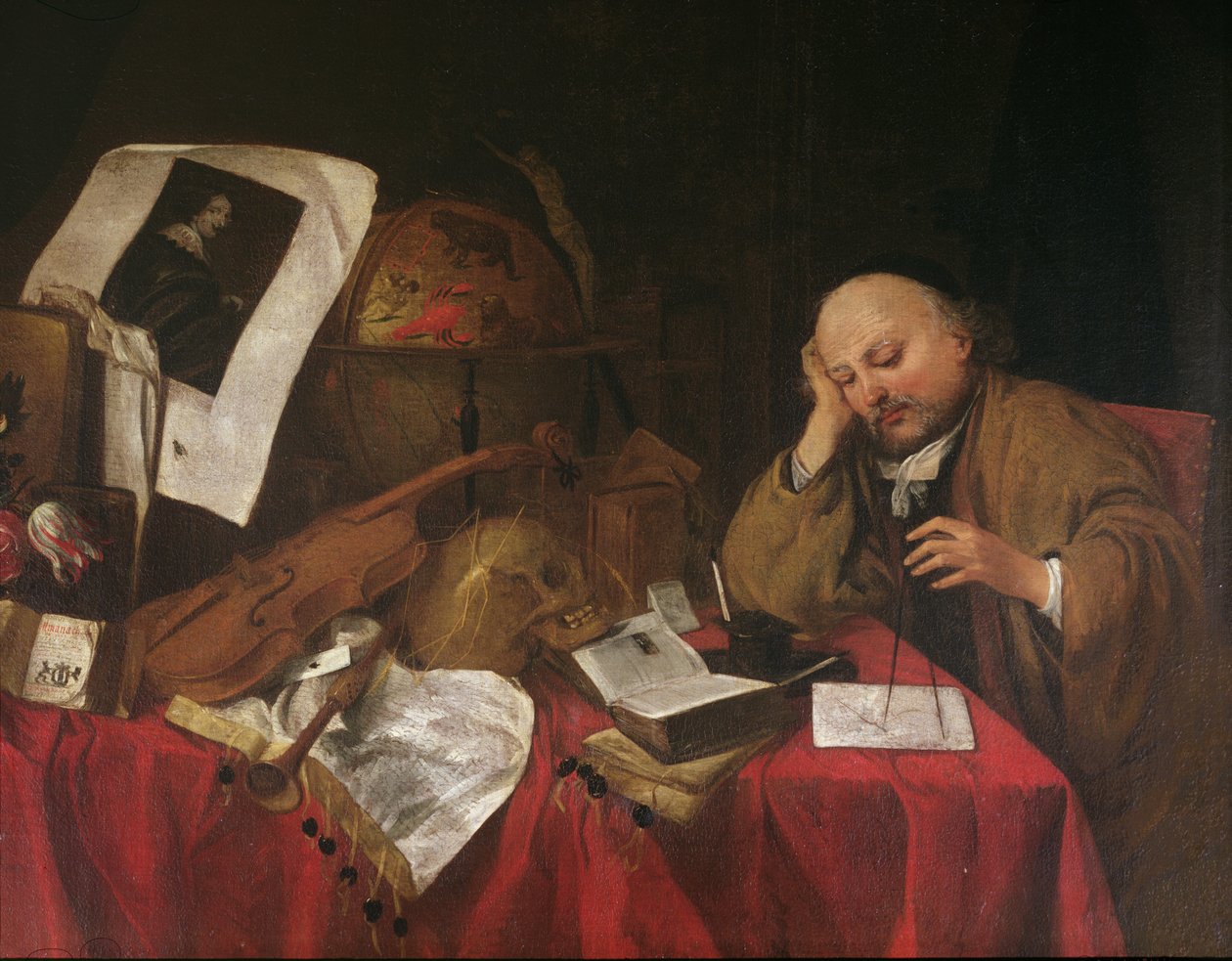Académico estudiando de Flemish School