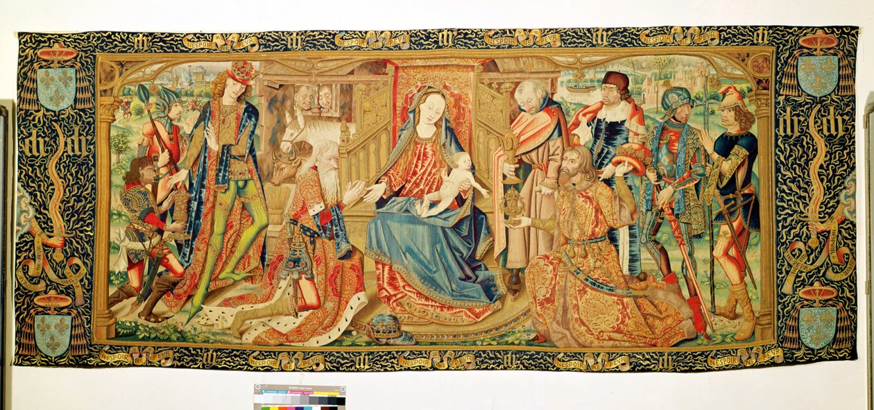 Adoración de los Magos, siglo XV-XVI de Flemish School