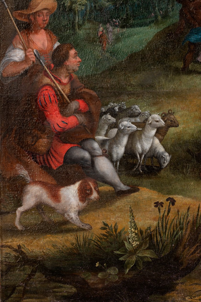 Predicación de Juan en el desierto de Flemish School