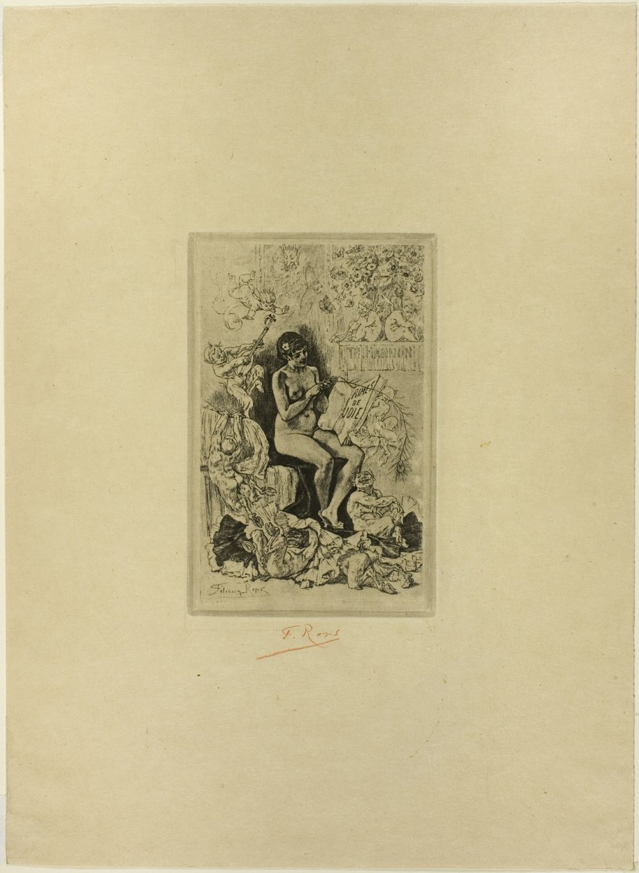 Frontispicio para Rimes de Joie de Félicien Rops