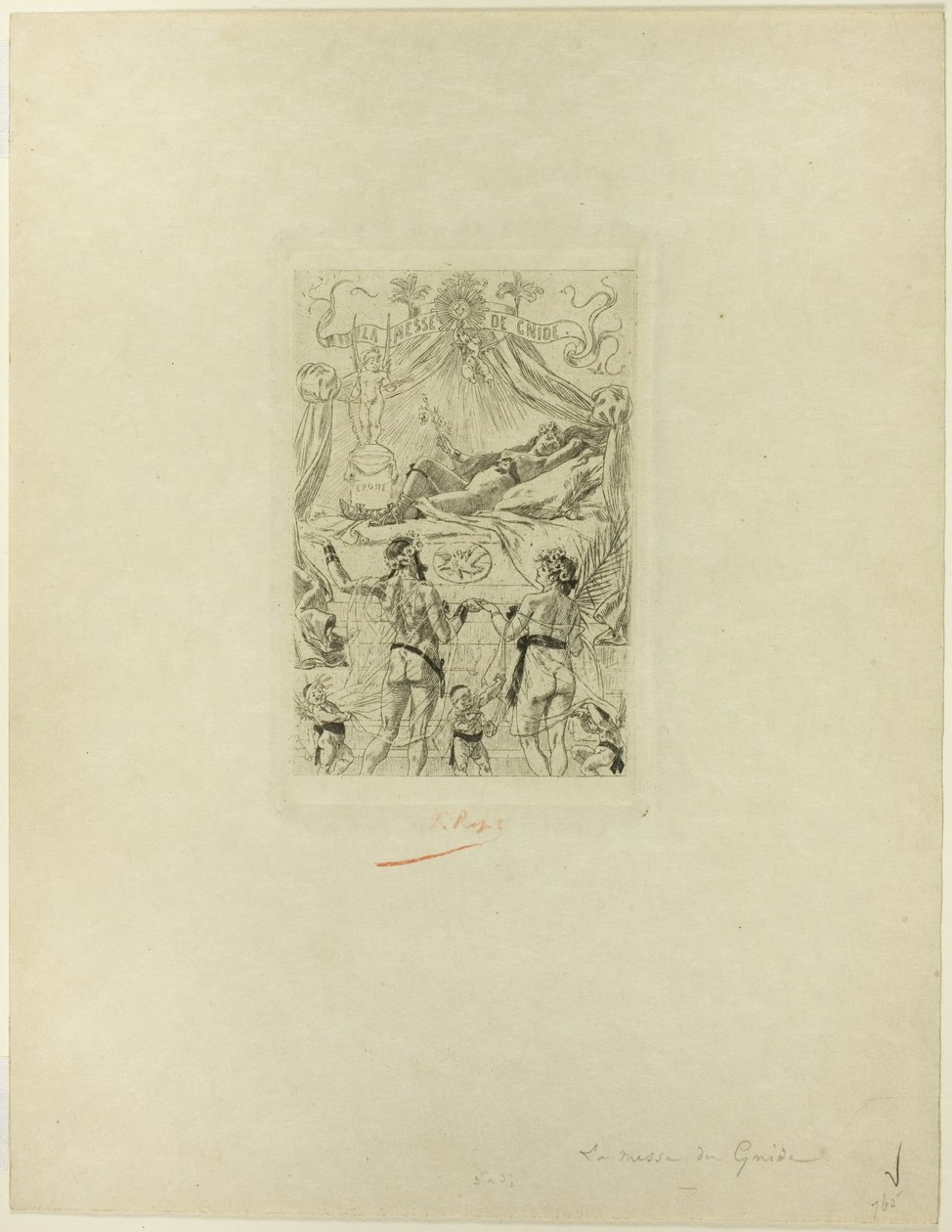 Frontispicio de La misa de Gnide de Félicien Rops
