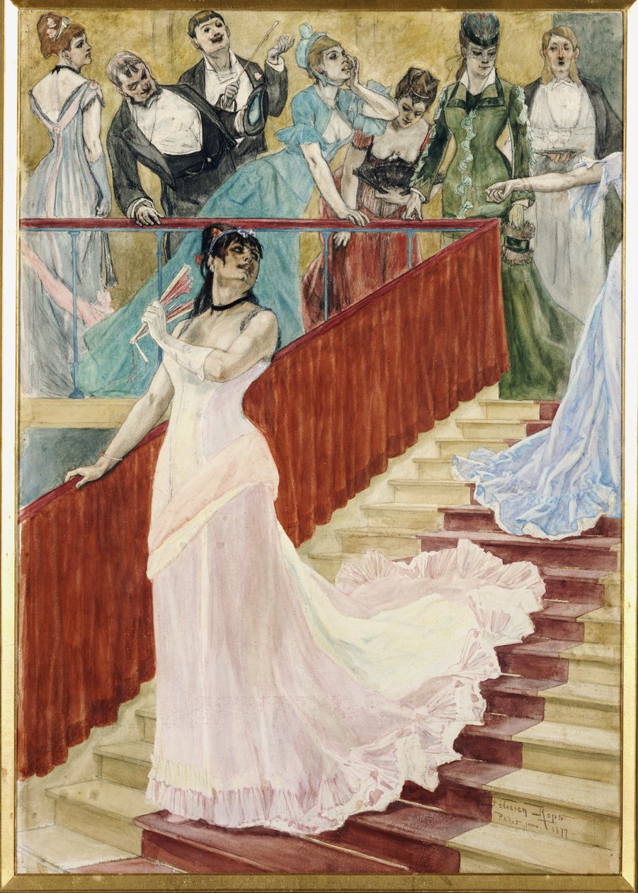 El paseo, 1877 de Félicien Rops