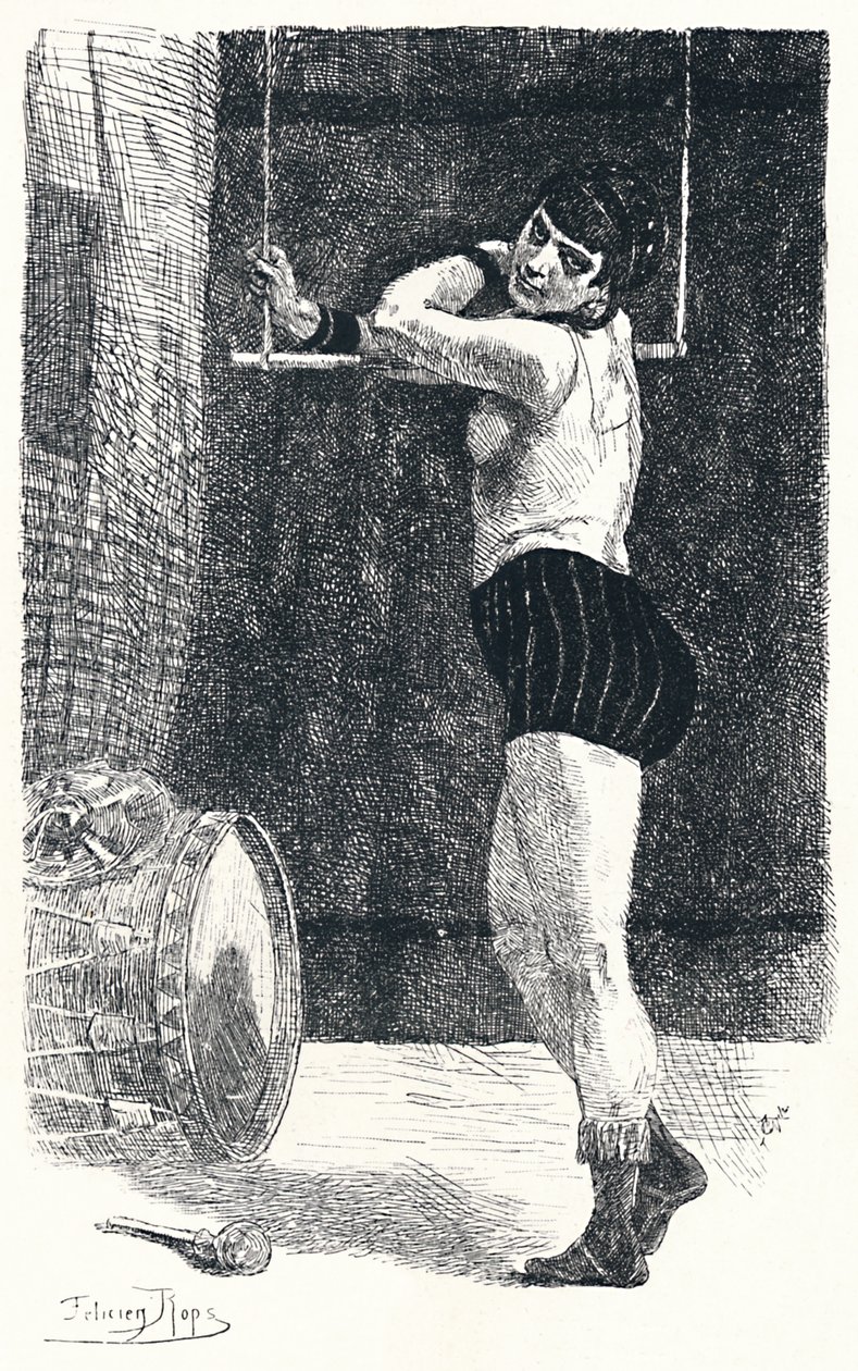 La Mujer con el Trapecio, c. 1875, 1896 de Félicien Rops