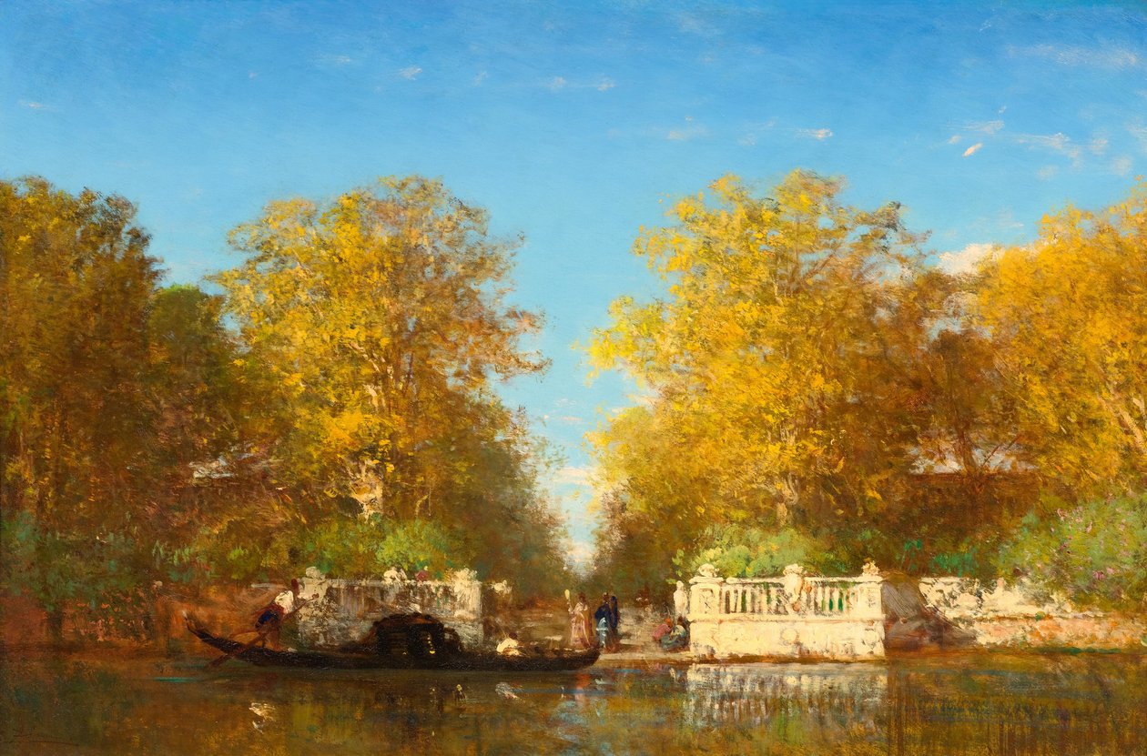 Venecia Entrada de los jardines franceses de Félix Ziem
