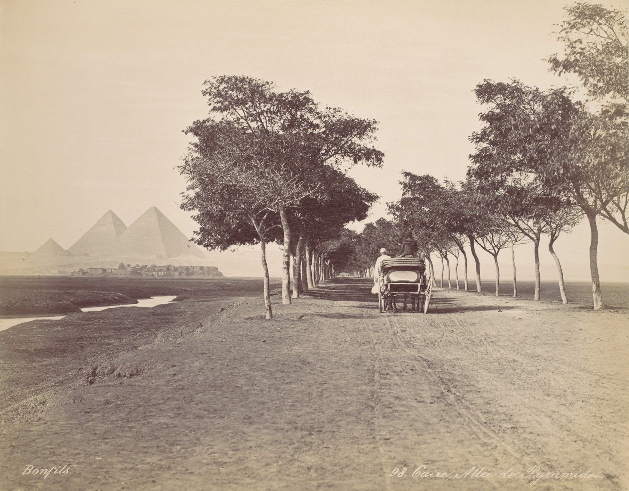 Caire. Allee de Pyramides de Félix Bonfils