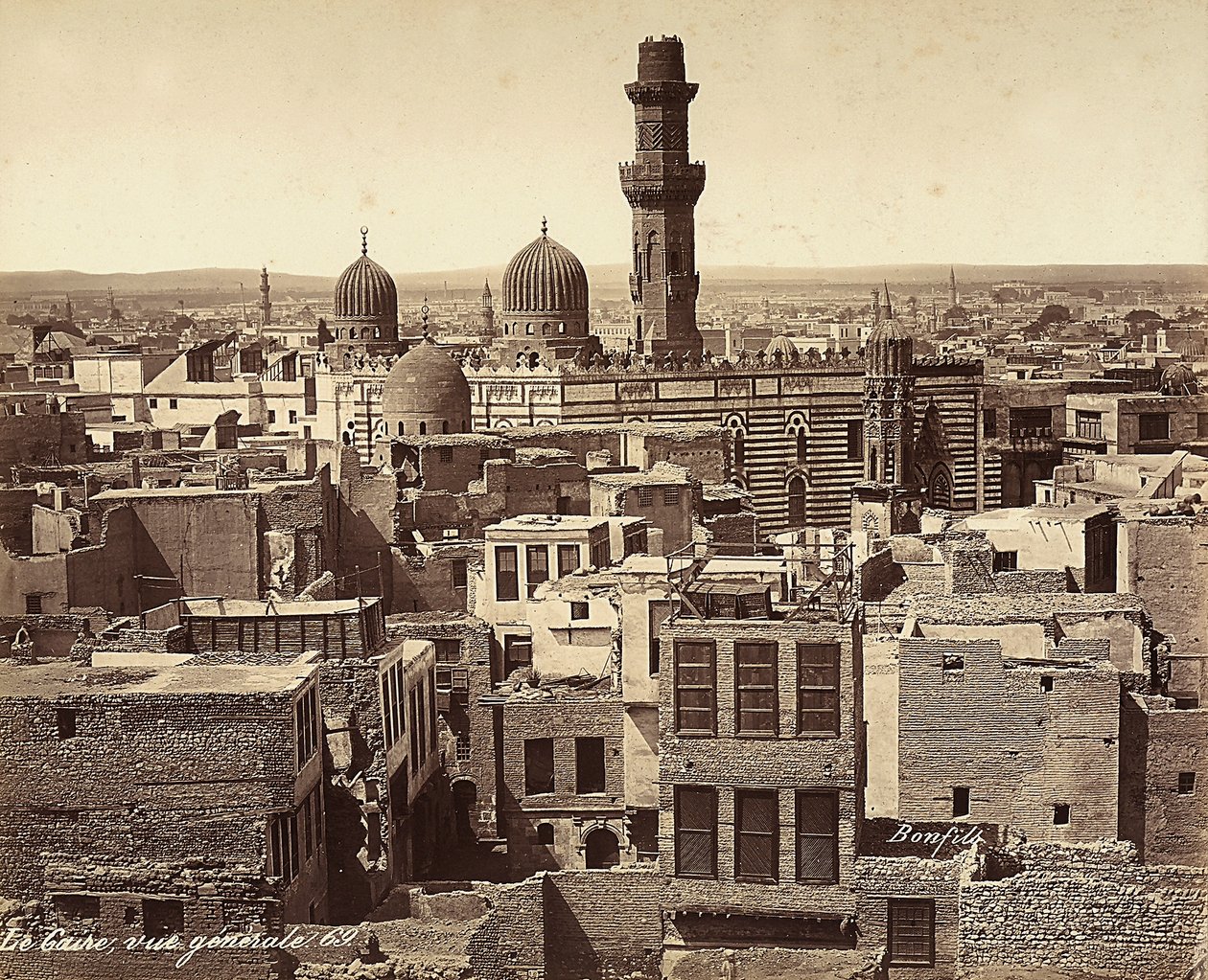 Vista panorámica de El Cairo, Egipto de Félix Bonfils
